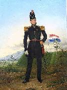 unknow artist Oil painting with an officer of the KNIL, the Royal Dutch East Indies Army. Germany oil painting artist